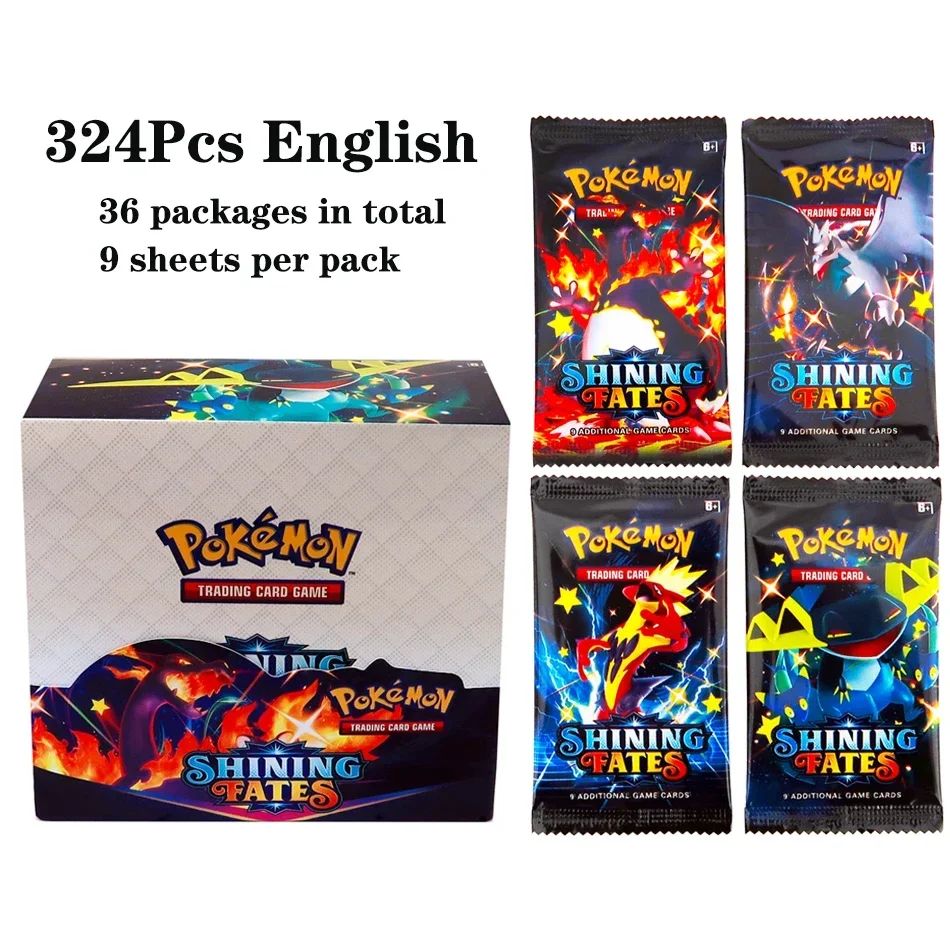 324 pçs/caixa Pokémon TCG: Sol e Lua, Escuridão Incendiada, 36 Pacotes, Caixa de Booster, Jogo de Cartas Pokémon, Brinquedos Colecionáveis, Jogo de Tabuleiro Prismático
