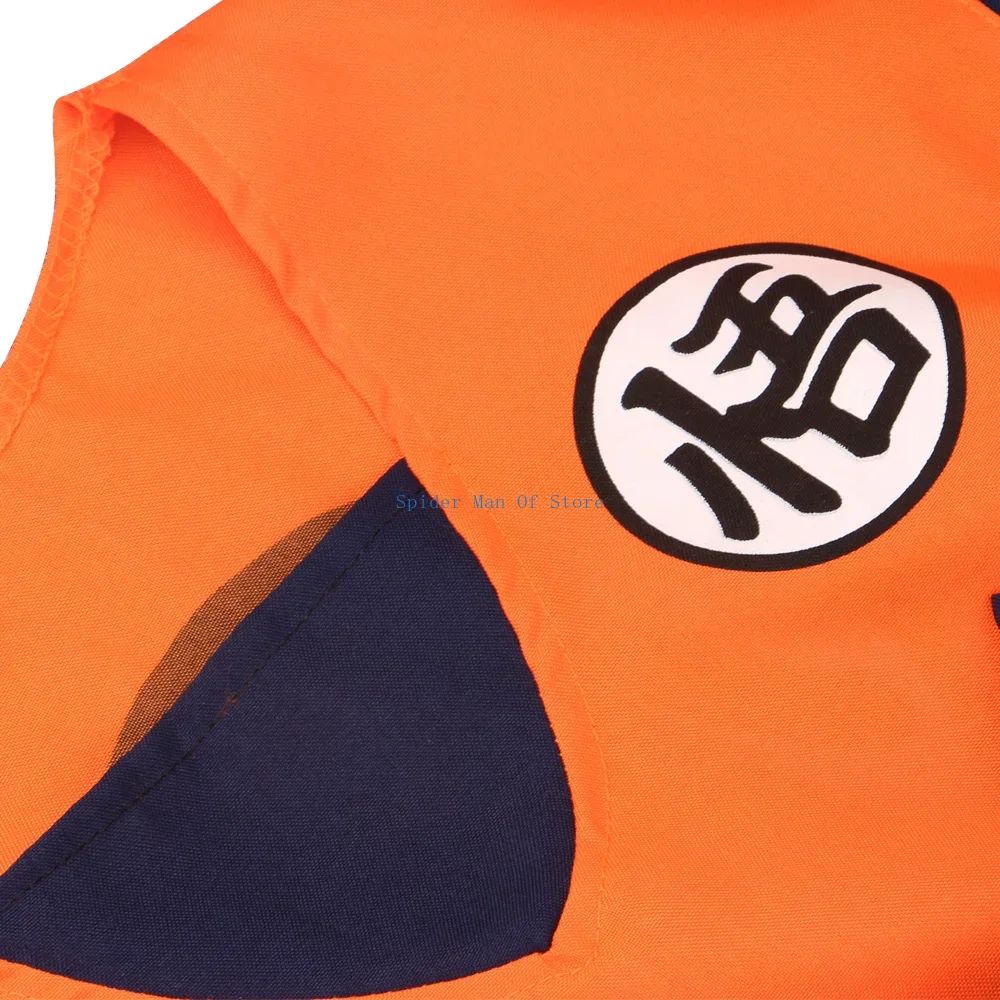 Adult Kids Son Goku Gui Carnival Cosplay Anime Costumes Halloween parties and Holiday Including Tail Wrist Wig Blue Gold Design