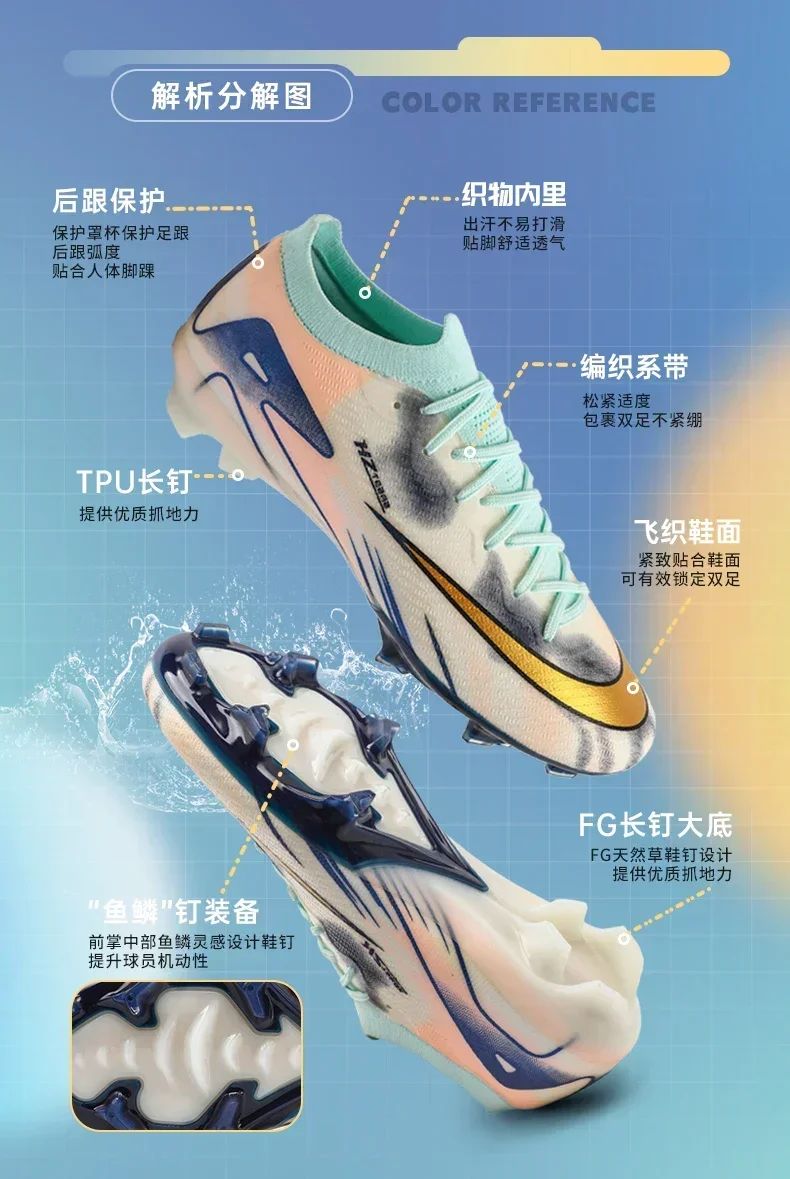 Soccer Shoes For Men Society Indoor High Quality Football Boots Cleats Professional Grass Training Studded Football Shoes Unisex