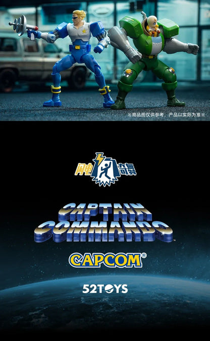 Em estoque 52TOYS CAPCOM Captain Commando Boneco Mack The Knife Ginzu The Ninja Baby Head Boneco de Ação Estátua Colecionável Modelo