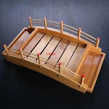 Ponte de Sushi de Madeira Japonesa Barcos Pinheiro Criativo Sushi Sashimi Prato Bandeja Louça de Sushi Decoração Enfeite