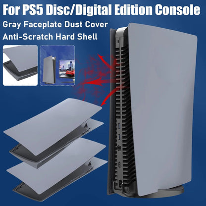 For PS 5 Disc/Digital Edition Console Gray Faceplate Anti-Scratch Hard Shell Dust Cover 30th Anniversary Shockproof Cover Plates