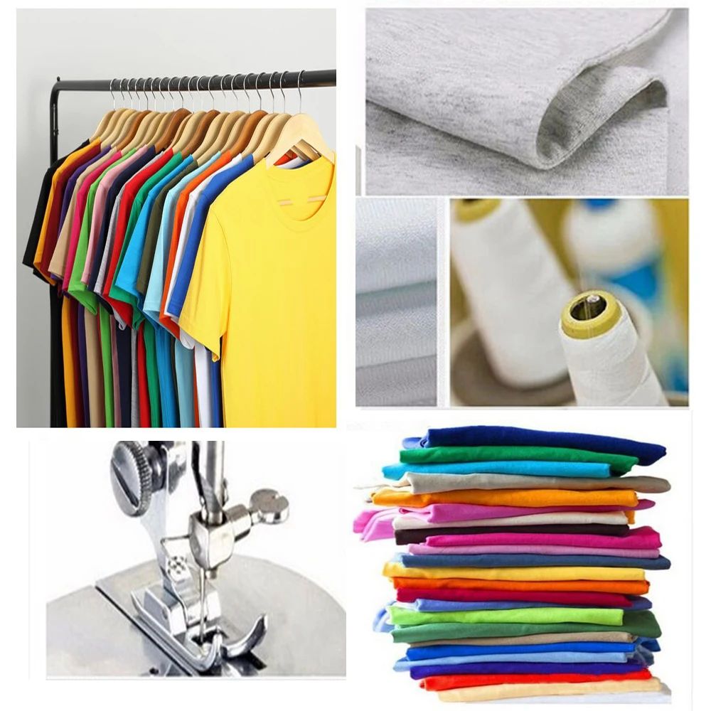 500/300g Heavy-duty White Pure Cotton T-shirt Thickened Threaded Round Neck Short Sleeves Three Needle Half Sleeve Tees