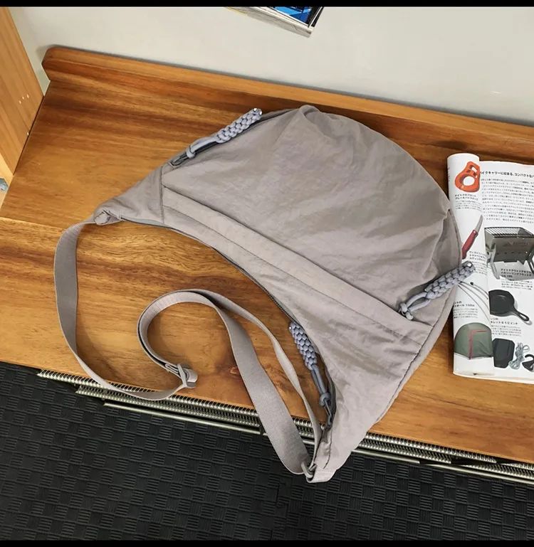 Trendy Women's Soft Cloth Shoulder Bag Solid Color Student Casual Style Big Handbags Crossbody Bags for Women Shoulder Hobos Bag