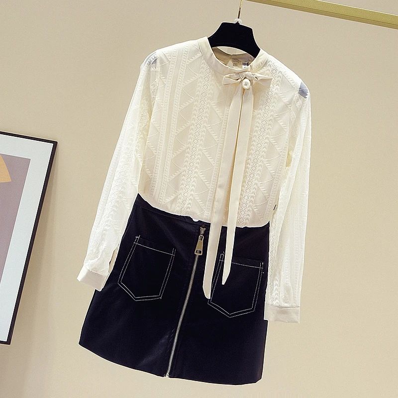 Women Blouse Shirt New Long Sleeve Stand Collar Elegant Lace-up Blouse Shirt Women Tops Blouses Shirts Blusas Camisas 2025 Q687