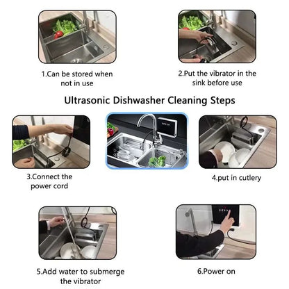 Household Portable Sink Dishwasher Small Free-standing Installation-free Kitchen 110V/220V Automatic Ultrasonic Wash Dishwasher