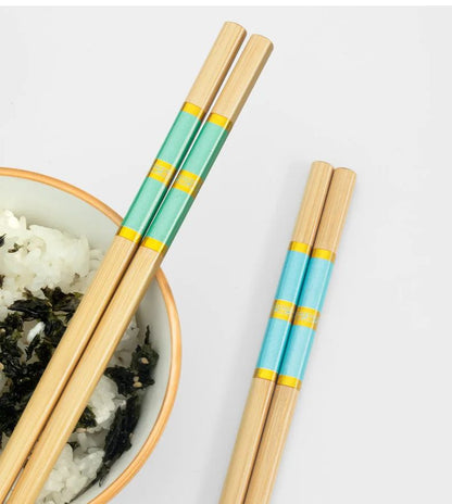Conjunto de Hashis de Bambu Natural, Utensílios de Mesa Domésticos de Alta Qualidade, Sem Tinta e Sem Cera