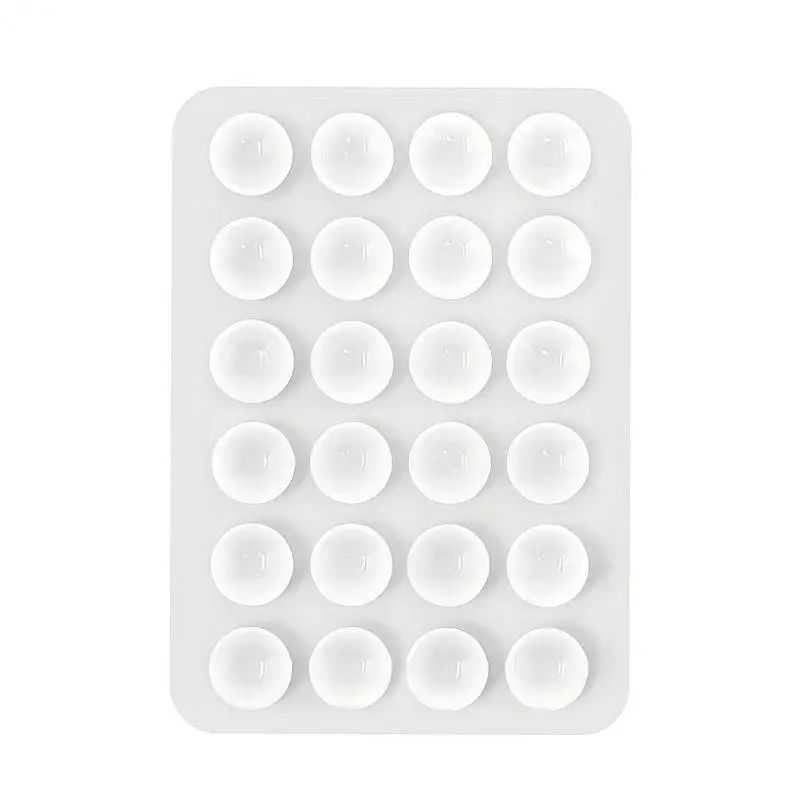Tapete de Silicone com Sucção para Celular, Suporte de Parede Multifuncional com Ventosa, Quadrado Antiderrapante, Suporte de Celular de Lado Único, Adesivo Traseiro