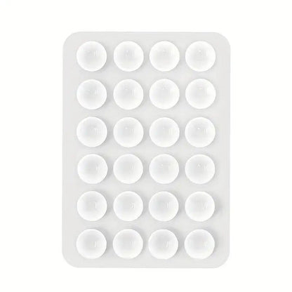 Tapete de Silicone com Sucção para Celular, Suporte de Parede Multifuncional com Ventosa, Quadrado Antiderrapante, Suporte de Celular de Lado Único, Adesivo Traseiro