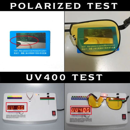Men Night Vision Polarized Photochromic Sunglasses Aviator Style Yellow Color Change Lenses Driving Sun Glasses