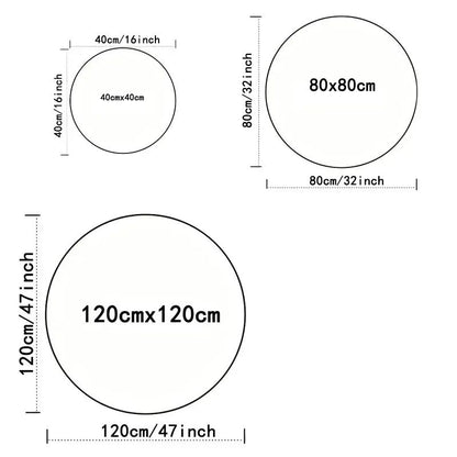 MINISO Japanese Anime Pokemon Round Rugs Non-Slip Floor Mat for Home Living Room Bedroom Circle Rug Washable Round Carpet Decor