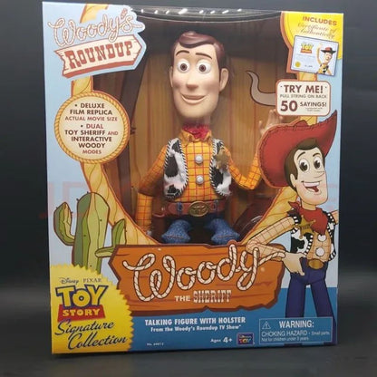 Bonecos Articulados Toy Story - Buzz Lightyear Woody Rex Jessie Modelo de Bonecos de Desenho Animado da Moda Vocal para Brinquedos Divertidos de Presente