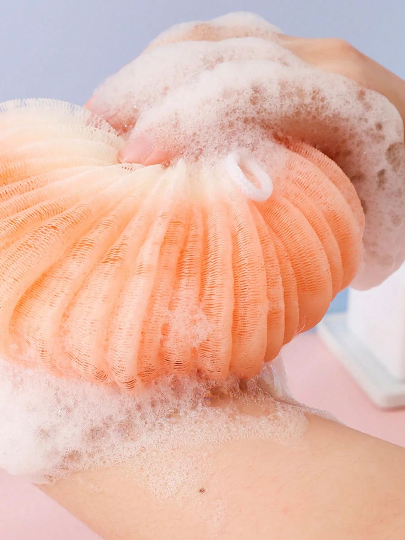 1pc Shower Mesh Foaming Sponge Balls Soft Body Scrub Exfoliating Skin Back Brush Cleaner for Bath Bubble Ball Bath Accessories