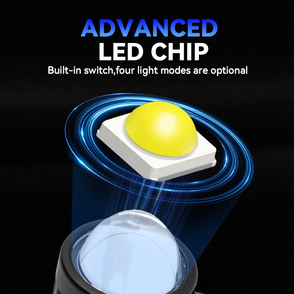 Farol LED Universal para Motocicleta Lente Projetora Duas Cores ATV Scooter Lâmpada de Condução Luz de Neblina Lâmpada Auxiliar Holofote Interruptor
