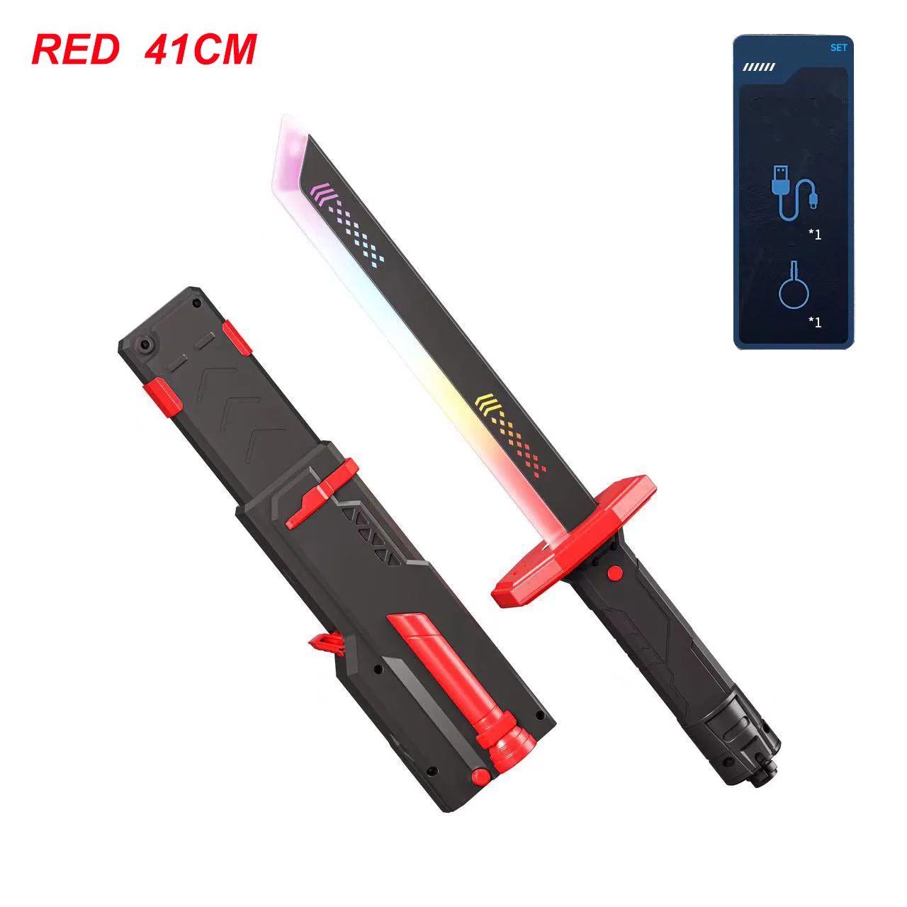 NEW Colorful Streamer Glowing Sword Toys with Spark & Smoke Effect Light Sword Toy for Kids Christmas Birthday Gift Holiday Prop