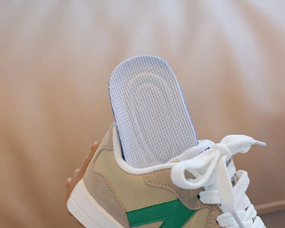 Children's Spring New Leather Upper Sneakers Kids Non-Slip Casual Shoes Boys Girls Soft Sole Students Tennis Toddler Sport Shoes