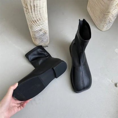 Woman Elastic Boots Fashion Ladies Thick Bottom Ankle Luxury Designer Female Boots  Nre Autumn Winter Women's Chelsea Boots 2024