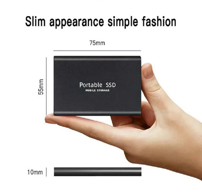 SSD de alta velocidade 1TB Unidade de Disco Rígido Externa 2TB 4TB Unidade de Estado Sólido Portátil 16TB Disco Rígido Externo de Grande Capacidade para Laptop/MAC/PC/Celular