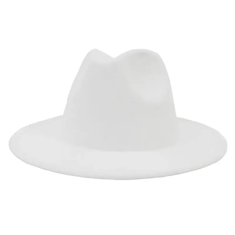 Chapéu Fedora de Feltro de Lã Novo para Mulheres e Homens, Elegante para Outono Inverno, Chapéus de Inverno para Senhoras e Cavalheiros, Casamento, Igreja, Jazz, 55-60CM Gorros