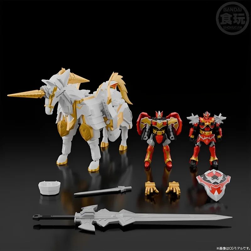 Original Bandai Cavaleiro Dourado Brilhante ??????? Mystic Force Mahou Sentai Magiranger Brightstar Assembly Figura Modelo Coleção Brinquedo Presente