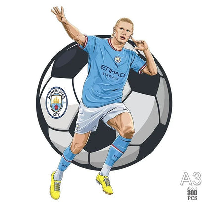 irregular Football Star Wooden Jigsaw Sports Stars Puzzle for Kids Adults Educational Fabulous Gift 300 Pcs DIY Puzzle Toys