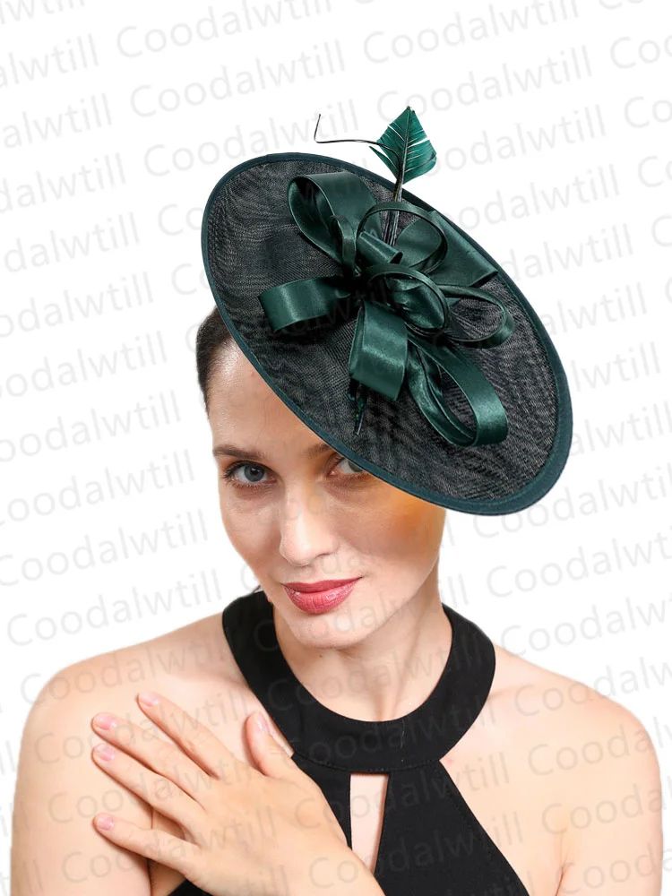 Wedding Mesh Fascinators for Women Tea Party Hat Kentucky Derby Headpiece Feather Fancy Hats Wedding Church Hatinator Headband