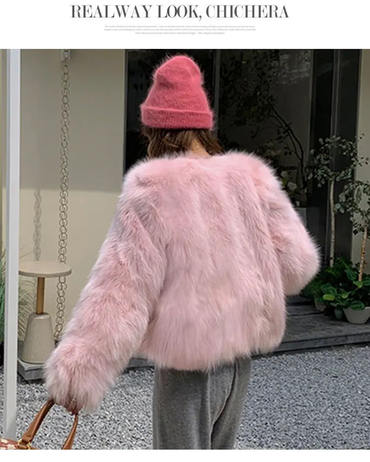Faux Fur Coat Womens Clothing 2025 New Fashion Casual Imitation Fox Fur Coat Female  Short Loose Comfortable Winter Jacket