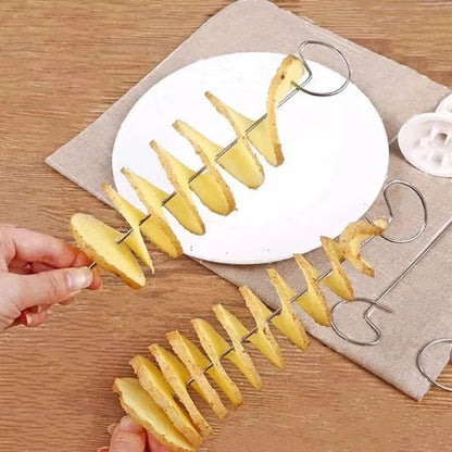 Cortador Espiral de Batata Whirlwind Máquina de Fazer Batata em Torre Fatiador de Vegetais Ferramentas Criativas para Legumes Acessórios de Cozinha Utensílios