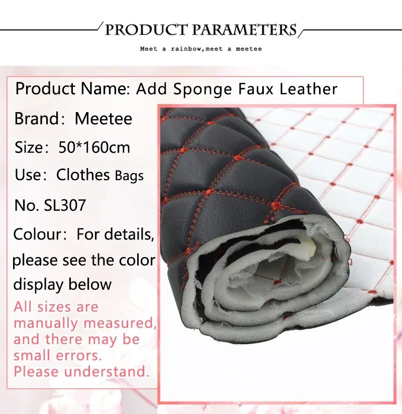 45/90x160cm Special Offer Embroidered Plaid Fabric Sponge Interlayer Leather Fabrics for Car Interior Seat Cushion Decoration
