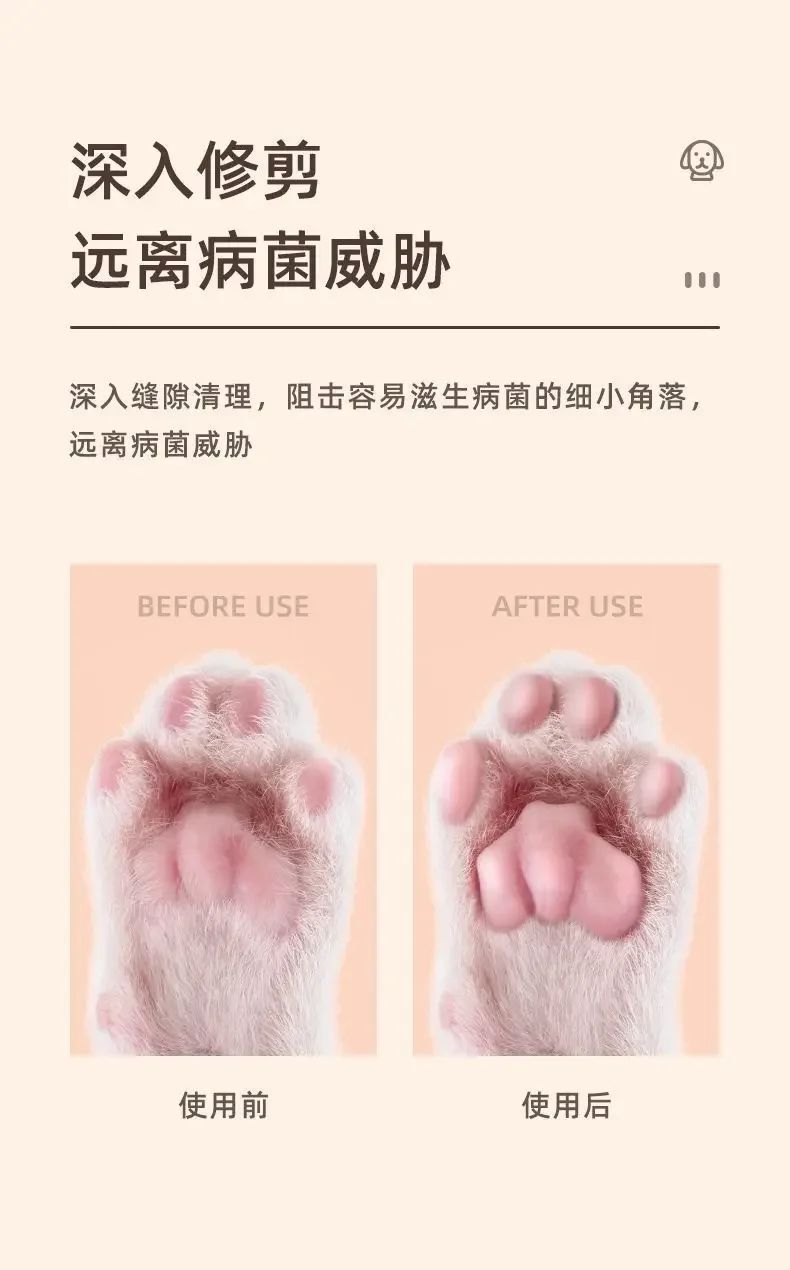 Pet Electric Hair Clipper-Silent Cat/Dog Shaver with Push Scissors, Paw Grooming Tool for Nail & Fur Trimming (Pet Grooming Kit)
