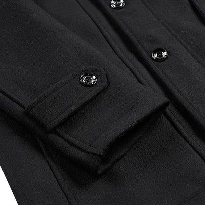 Overcoat 4XL Autumn Winter Mens Wool Trench Coats Fashion Middle Long Jacket Male Double Collar Zipper Coat Windbreak Woolen