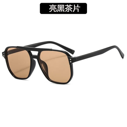 Vintage Men Women Big Sunglasses Men Square Shades Brand Designer Unisex Sun Glasses Black Lense Male Female Sunglasses UV400