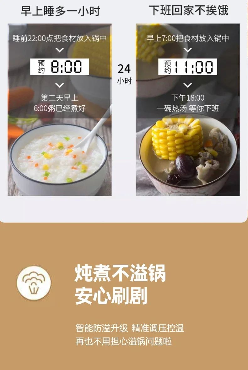 220V Effortlessly Cook Delicious and Nutritious Meals with Changli Electric Pressure Cooker AI