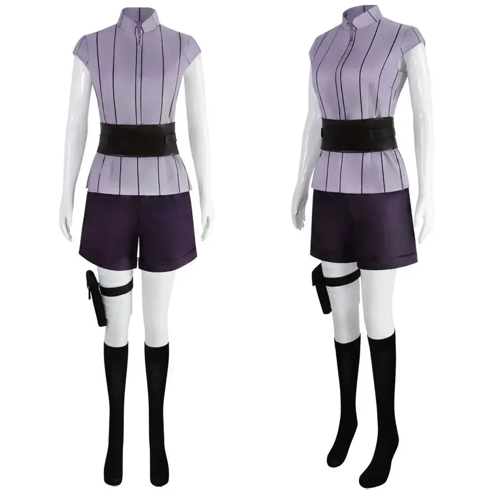 Hyuga Hinata Cosplay Costume Wig Women Outfits Halloween Carnival Party Suit Hyuuga Ninja Cosplayer Purple Long Cute Wig