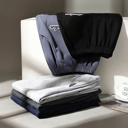 Summer new style solid color pajama pants adluts home loose cotton pajama men's sleep bottom elastic waist breathable shorts