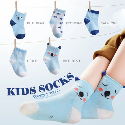 10 Pairs Baby Socks Newborn Baby Boy Girls Infant Cute Cartoons Fashion Soft Cotton Short Socks For 0-3 Years Kid's Socks