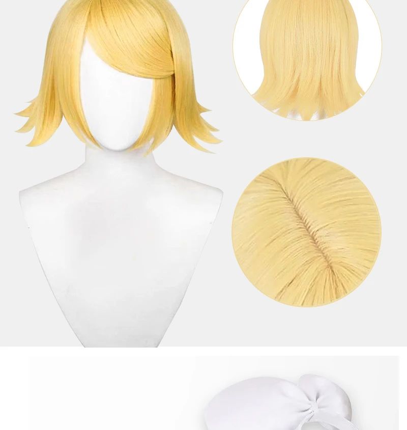 Just Saiyan2025  Kagaminee Rin/Len Cosplay with Ears Collab Series: Kagaminee Rin Len Cosplay Top Shorts Costumes Cosplay Outfit