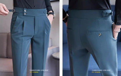 Navy Men's Suit Pants, White Black Trousers, Gray Khaki Pantalones Hombre Fashion Slim Male Pant, 28 29 30 31 32 33 34 36