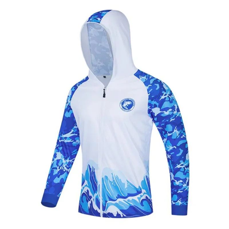 Camisa de Pesca Masculina de Manga Longa Profissional Respirável de Secagem Rápida com Capuz Anti-UV para 2026, Roupas Masculinas de Pesca para Uso Externo, Casaco de Pesca