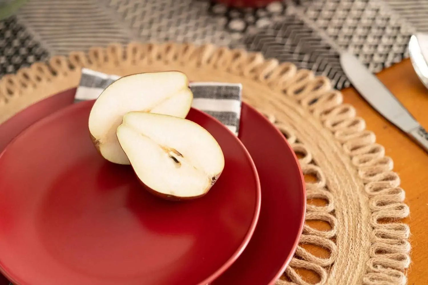 10 Wazee Matte Coupe Dinnerware Set, 16 pc, Red