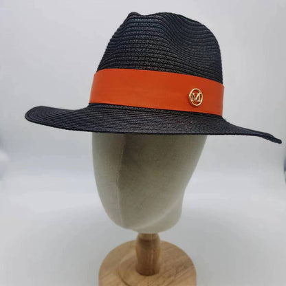 Large Size 56-58 59-60cm New Natural Panama Straw Hat Summer Men Women Wide Brim Beach UV Protection Fedora Sun Hat Wholesale