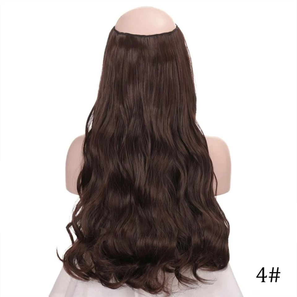 Extensão de cabelo com fio invisível (40cm 50cm 60cm) cabelo liso cabelo encaracolado uso diário adequado para todas as mulheres