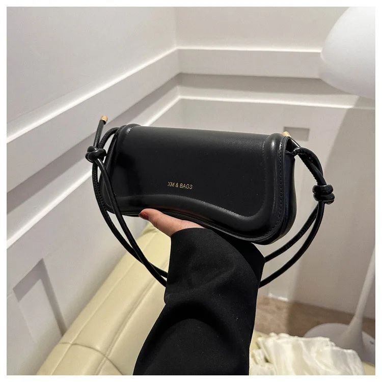 Ladies Shoulder Crossbody Bags PU Leather Women Underarm Bags Solid Color Small Top-handle Bags Purse Female Daily Handbags