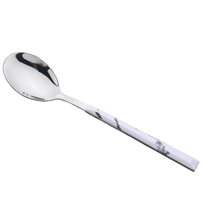 Conjunto de Talheres 30 Peças Aço Inoxidável Imitação Mármore Garfo Colher Faca Jantar Cozinha Louça Utensílios de Mesa Conjunto