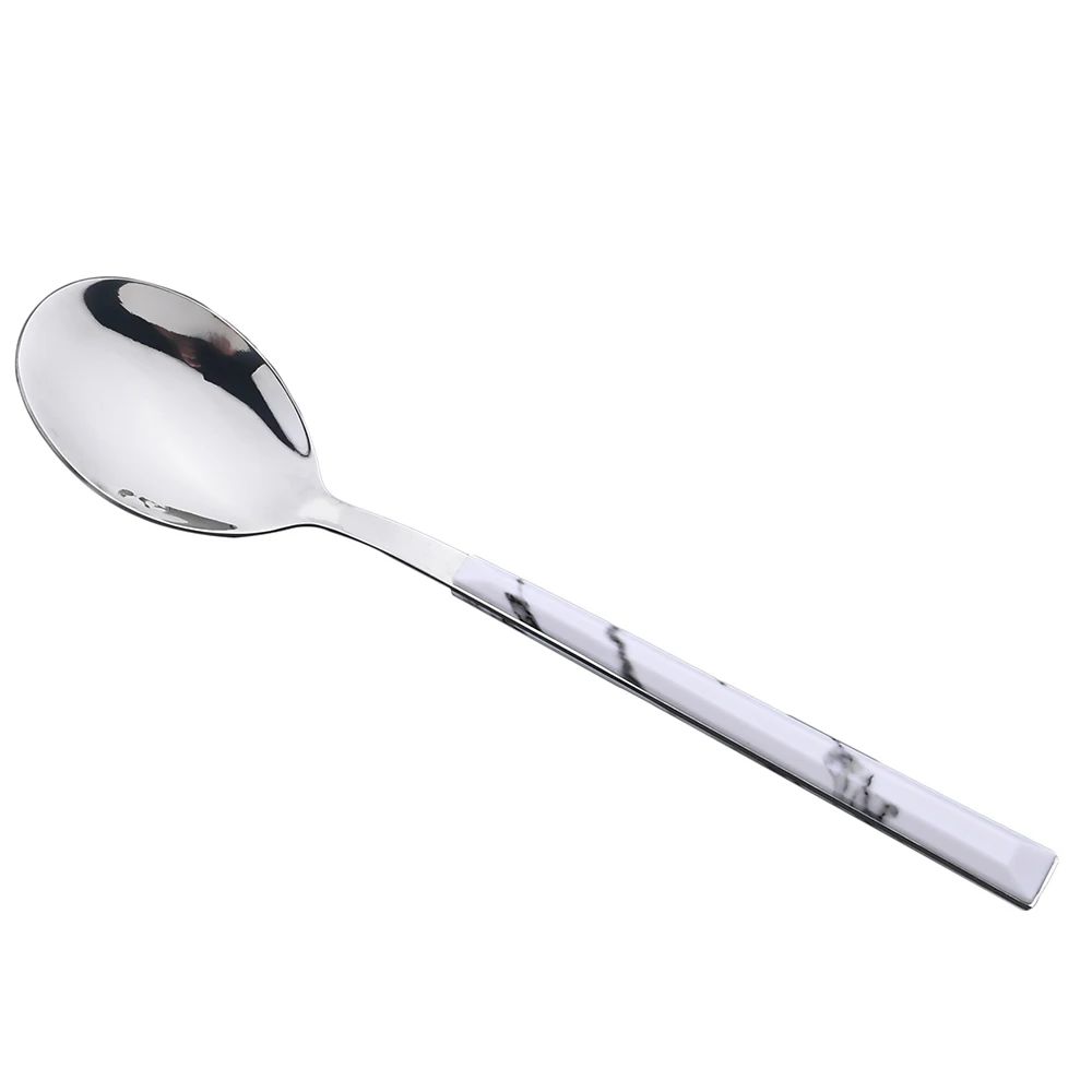 Conjunto de Talheres 30 Peças Aço Inoxidável Imitação Mármore Garfo Colher Faca Jantar Cozinha Louça Utensílios de Mesa Conjunto