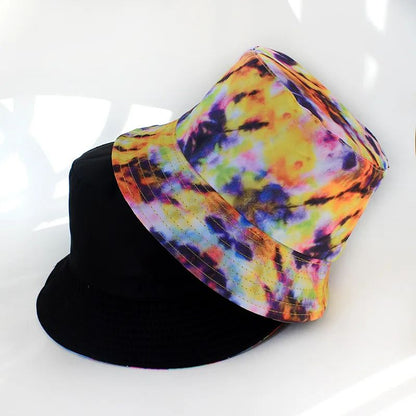 New Street Graffiti  Men's Bucket Hat Double-Sided Hip Hop   Outdoor Women Caps Beach Sun Protect Fishing Unisex Bonnet
