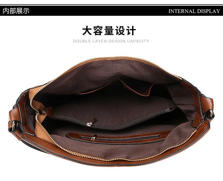 New women's handbag, single shoulder crossbody bag, PU women's tote bag, large capacity women's bag