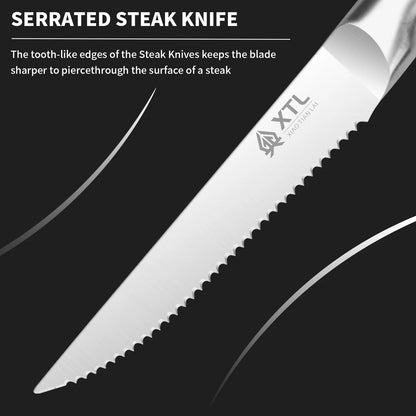 Conjunto de Facas para Carne 4/6/8 Peças Lâmina de Aço Inoxidável seiko Facas de Cozinha Afiadas Faca de Jantar Cortador de Carne Conjunto de Talheres