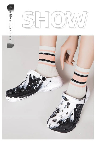 Summer Couple Clog Shoes Fashion Sandals Waterproof Slippers Men Shoes Outdoor Soft Sole Shoes Clogs EVA Beach Home Slipper