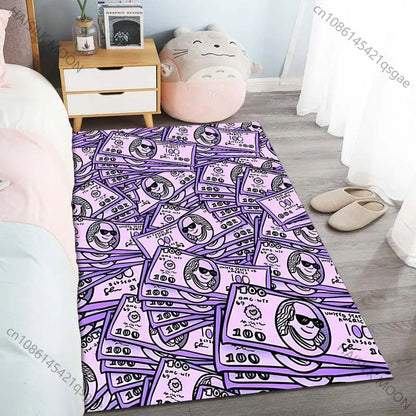Dollar Printed Carpet for Living Room Bedroom Creative Doormat Home Decor Non-slip Floor Mat Large Size Fast Shipping